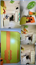 Cameretta completa con letto a soppalco