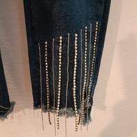 jeans perfetti con strass taglia s