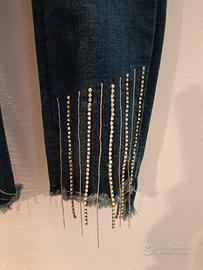 jeans perfetti con strass taglia s