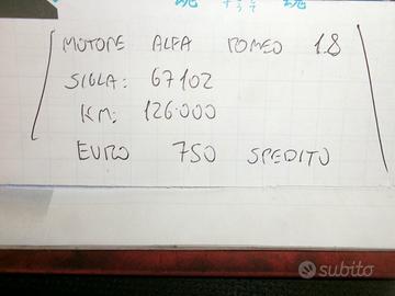 Motore alfa romeo 1.8