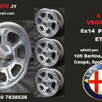Cerchi vega silver 6x 14 4x108 alfa romeo Giulia