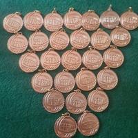 medaglie placcate oro con laccio tricolore lacci a