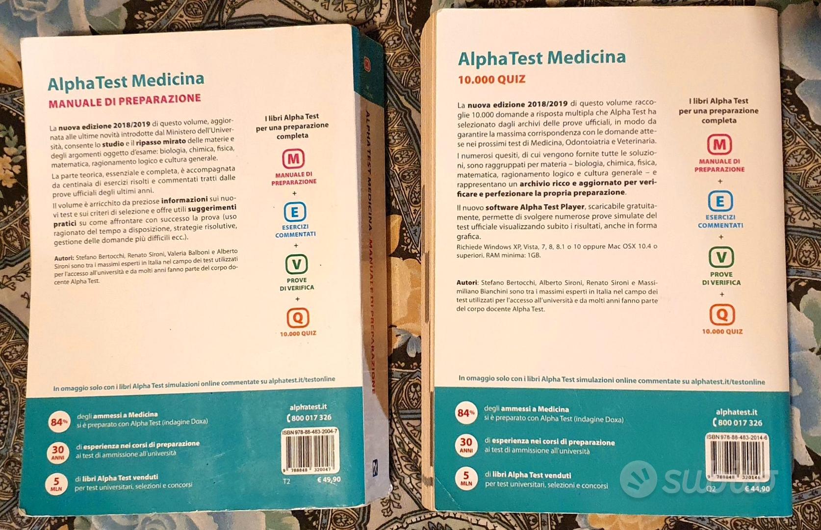 Alpha test medicina - Libri e Riviste In vendita a Bologna