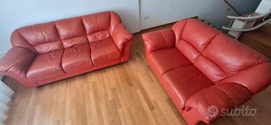 Divano 3 + 2 in pelle