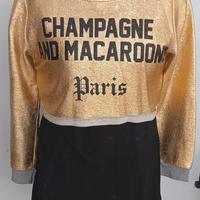 Felpa con stampa Champagne and Macaroon Paris