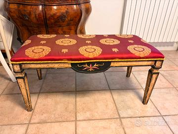 Panchina vintage in legno imbottita – 100 cm