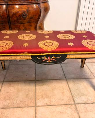 Panchina vintage in legno imbottita – 100 cm