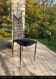 sedie di design metallo nero