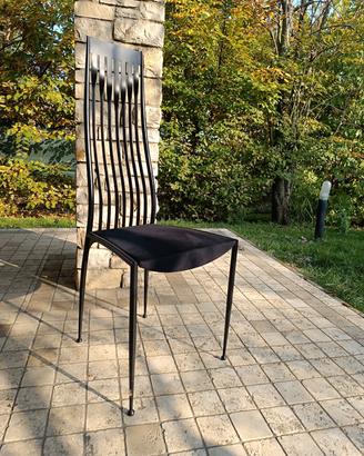 sedie di design metallo nero