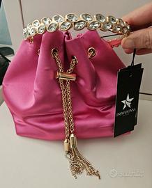 *NUOVA* Borsa gioiello PRIMADONNA Fucsia Satin sec