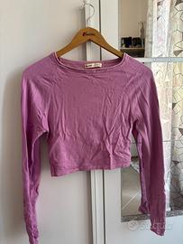 maglietta lilla Pull and Bear