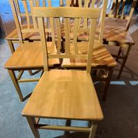 Sedie in legno massello color rovere