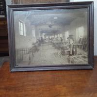 Fotografie d' epoca di una falegnameria veronese