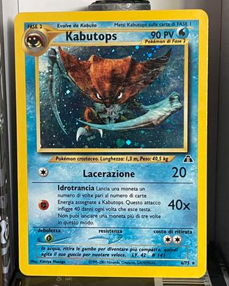Carta pokemon kabutops holo
