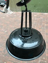 Lampadario sospensione alluminio verniciato nero