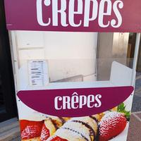 piastra crepes e carretto