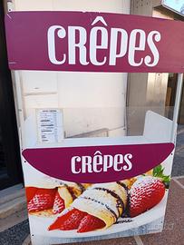 piastra crepes e carretto
