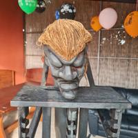 statua etnica porta cd in legno