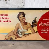 Insegna vintage pubblicità coca cola