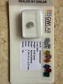 Diamante rotondo 0,56 ct SI1 colore I