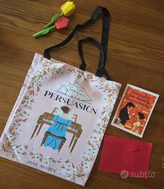 Shopping bag Persuasione Jane Austen + biglietto