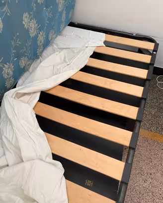 Rete a doghe letto singolo con materasso