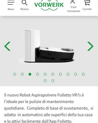 Robot Aspirapolvere Folletto VR7s