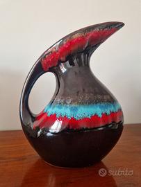Brocca ceramica policroma anni 60