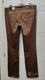 pantaloni raso bronzo