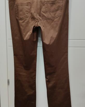 pantaloni raso bronzo
