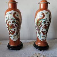 Coppia di vasi cinesi h. cm. 36