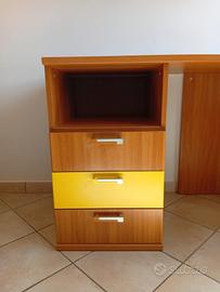 letto singolo con materasso Memory e scrivania 