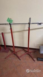 4 cavalletti portabilancieri palestra