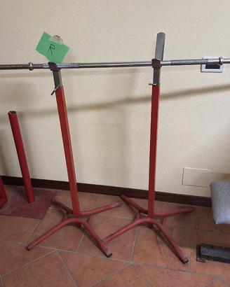 4 cavalletti portabilancieri palestra