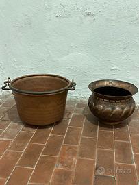 paiolo e vaso rame