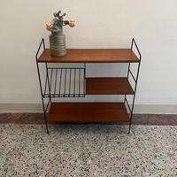 Mobile libreria vintage anni 60 con porta riviste