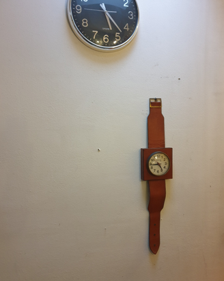 Orologio tipo polso da muro goldtime cint cuoio
