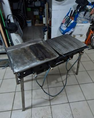 Piastra a gas in acciaio
