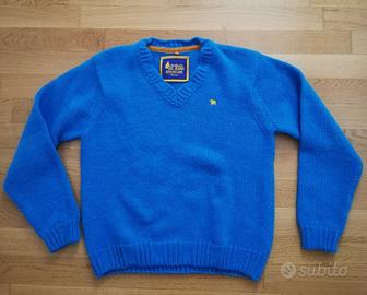 Maglione celeste uomo in lana Brand Lee Jeans