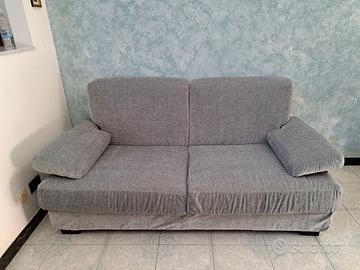 Divano 2 posti moderno in tessuto grigio