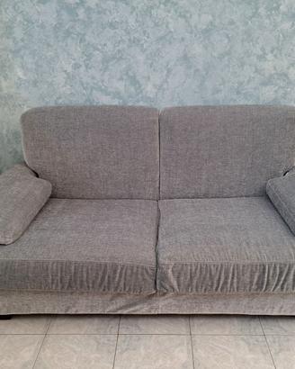 Divano 2 posti moderno in tessuto grigio