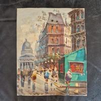 Dipinto ad olio su tela in stile impressionista