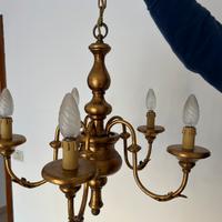 Lampadario in legno dorato
