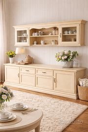 Mobile soggiorno Shabby Chic in legno massello