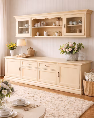 Mobile soggiorno Shabby Chic in legno massello