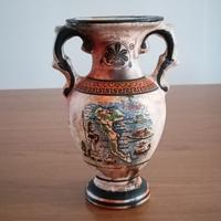 Vaso Anfora Riproduzione Stile Greca in Terracotta