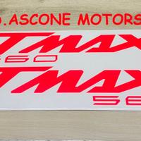 coppia adesivi scudo tmax 560 ROSSO FLUO