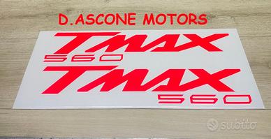 coppia adesivi scudo tmax 560 ROSSO FLUO