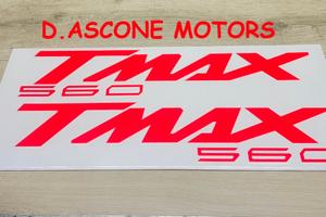 coppia adesivi scudo tmax 560 ROSSO FLUO
