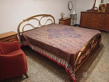 Letto Matrimoniale Vintage in Ottone 